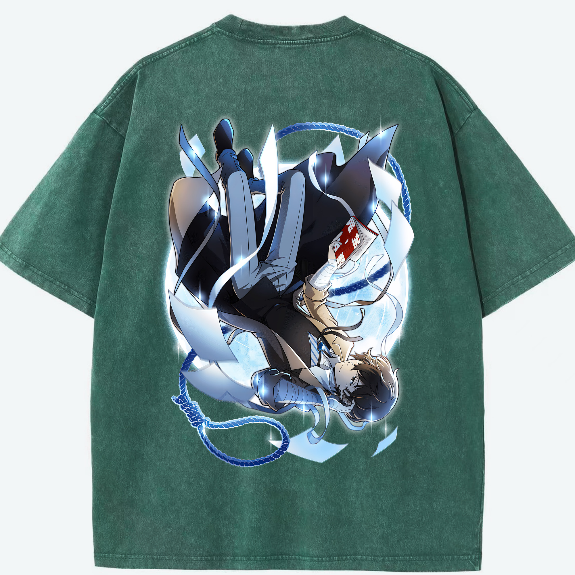 （画像用） 文豪ストレイドッグス Bungo Stray Dogs 綿100% ヴィンテージ風 半袖Tシャツ（背面プリント）